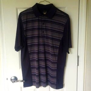 Greg Norman Navy Striped Polo Shirt